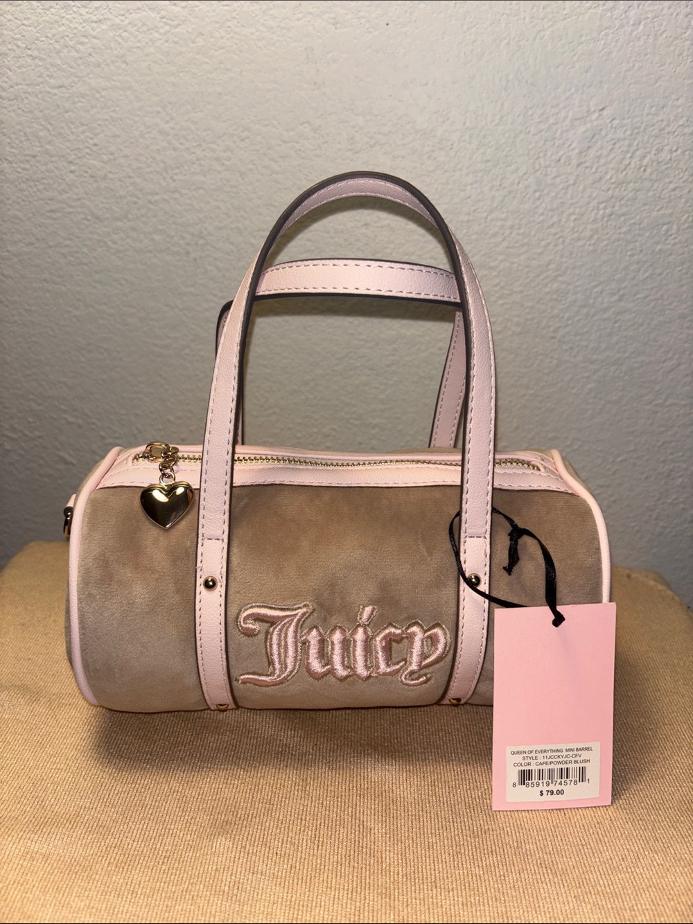Queen of everything mini barrel bag